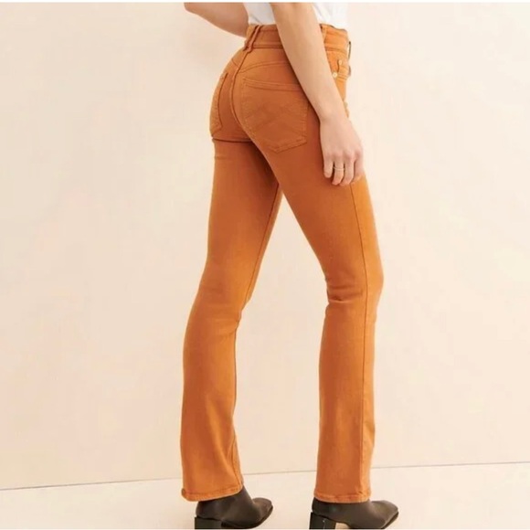 We the Free Free People Orange Shayla Jeans - Picture 3 of 9